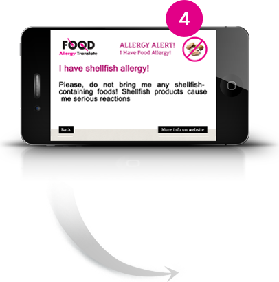 Food allergy alert